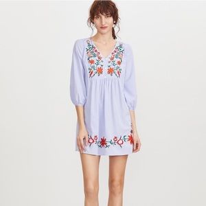 SHEIN Striped Embroidered Dress